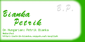 bianka petrik business card